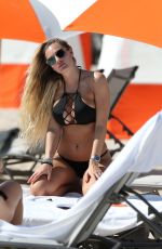 FRANCESCA BRAMBILLA in Bikini on the Beach in Miami 11/21/2018