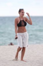 FRANCESCA BRAMBILLA in Bikini on the Beach in Miami 11/21/2018