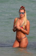 FRANCESCA BRAMBILLA in Bikini on the beach in Miami 11/26/2018