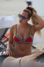 FRANCESCA BRAMBILLA in Bikini on the beach in Miami 11/26/2018