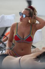 FRANCESCA BRAMBILLA in Bikini on the beach in Miami 11/26/2018