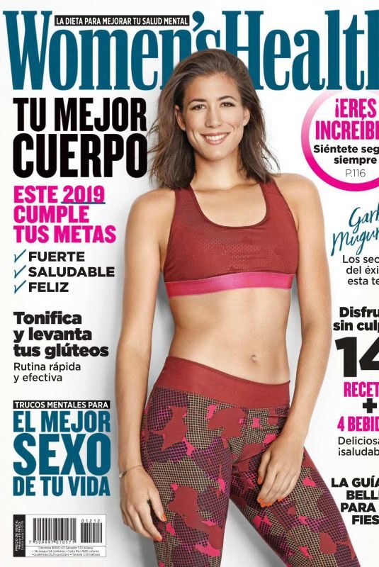 GARBINE MUGURUZA in Women’s Hhealth Magazine, Spain December 2018