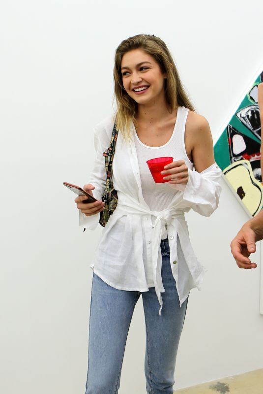 GIGI HADID at An Art Gallery Opening in Miami 11/24/2018