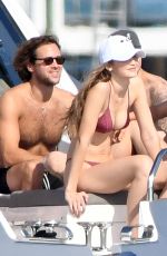 GIGI HADID in Bikini at a Yacht in Miami 11/25/2018
