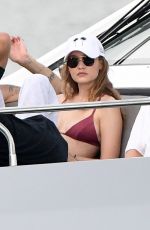 GIGI HADID in Bikini at a Yacht in Miami 11/25/2018
