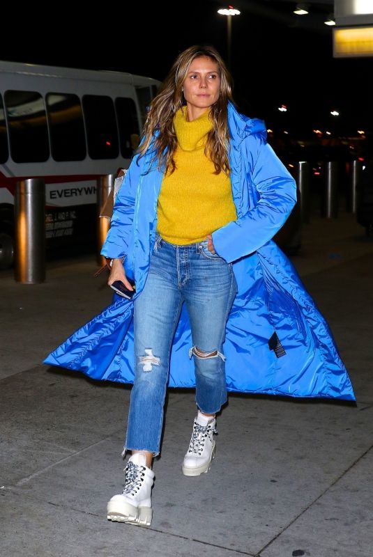 HEIDI KLUM at JFK Airport  in New York 11/01/2018