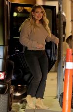 HILARY DUFF Leaves The Henry in Los Angeles 11/14/2018