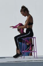 JASMINE TOOKES and JOSPEHINE SKRIVER on the Set of a VS Photoshoot in Miami 11/26/2018