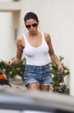 JENNA DEWAN in Denim Cut-off Out in Palm Springs 11/04/2018