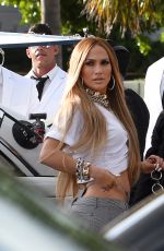 JENNIFER LOPEZ Shooting a Video with DJ Khaled in Miami 11/15/2018
