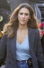 JESSICA ALBA on the Set of LA