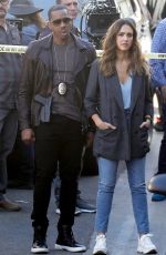 JESSICA ALBA on the Set of LA