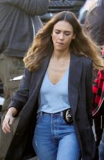 JESSICA ALBA on the Set of LA