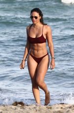 JESSICA LEDON in Bikini and David Guetta on the Beach  in Miami 11/23/2018