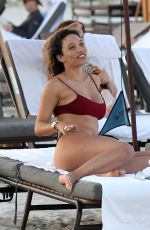JESSICA LEDON in Bikini and David Guetta on the Beach  in Miami 11/23/2018