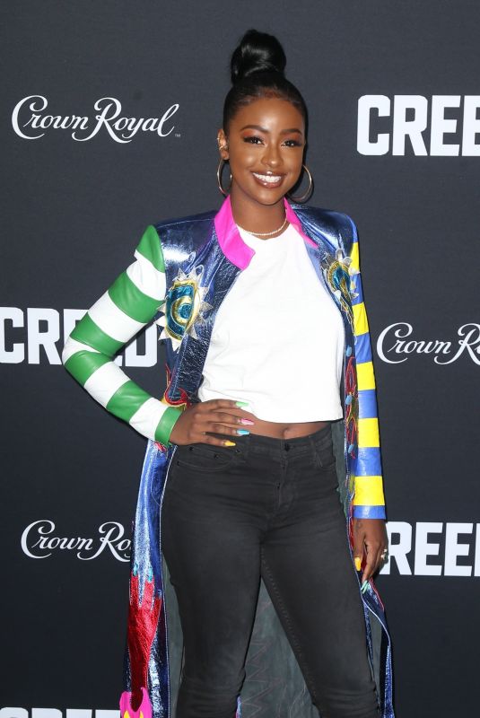 JUSTINE SKYE at Creed II Premiere in New York 11/14/2018