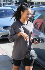 KARRUECHE TRAN Leaves a Nail Salon in Los Angeles 11/01/2018