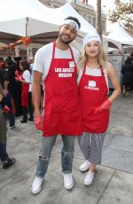KASSANDRA CLEMENTI at Los Angeles Mission Thanksgiving Event 11/21/2018