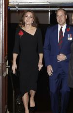 KATE MIDDLETON at Royal British Legion Festival of Remembrance 11/10/2018