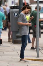 KATIE HOLMES on the Set of The Secret in New Orleans 10/31/2018