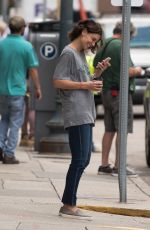 KATIE HOLMES on the Set of The Secret in New Orleans 10/31/2018