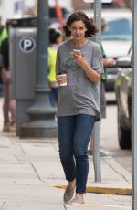 KATIE HOLMES on the Set of The Secret in New Orleans 10/31/2018