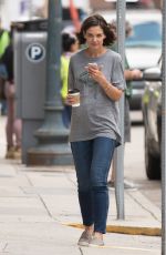 KATIE HOLMES on the Set of The Secret in New Orleans 10/31/2018
