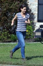 KATIE HOLMES on the Set of The Secret in New Orleans 11/06/2018