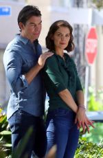 KATIE HOLMES on the Set of The Secret in New Orleans 11/07/2018