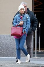 KATIE HOLMES Out in New York 11/24/2018