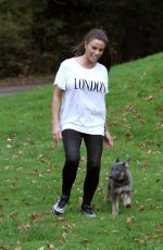 KATIE PRICE Trains Her Dog at a Park in Brighton 11/25/2018