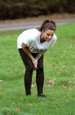 KATIE PRICE Trains Her Dog at a Park in Brighton 11/25/2018