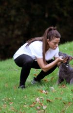 KATIE PRICE Trains Her Dog at a Park in Brighton 11/25/2018