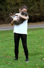 KATIE PRICE Trains Her Dog at a Park in Brighton 11/25/2018