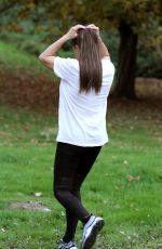 KATIE PRICE Trains Her Dog at a Park in Brighton 11/25/2018
