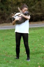 KATIE PRICE Trains Her Dog at a Park in Brighton 11/25/2018