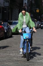 KENDALL JENNER Riding a Citi Bike Out in New York 11/03/2018