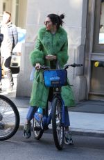 KENDALL JENNER Riding a Citi Bike Out in New York 11/03/2018