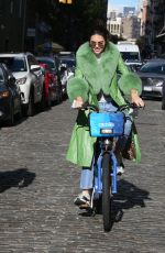 KENDALL JENNER Riding a Citi Bike Out in New York 11/03/2018