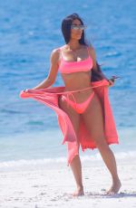 KIM KARDASHIAN in Bikini on the Beach in Bali 10/26/2018