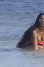 KIM KARDASHIAN in Bikini on the Beach in Bali 10/26/2018