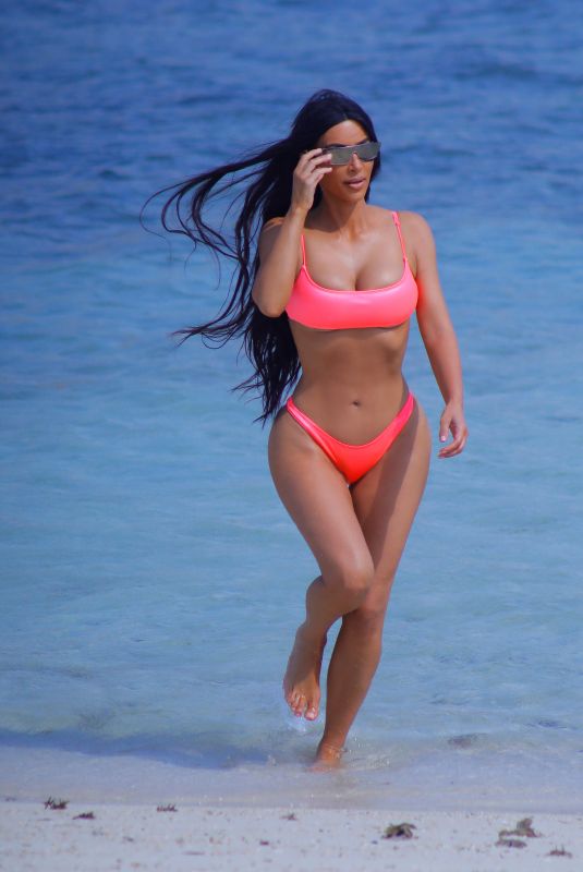 KIM KARDASHIAN in Bikini on the Beach in Bali 10/26/2018