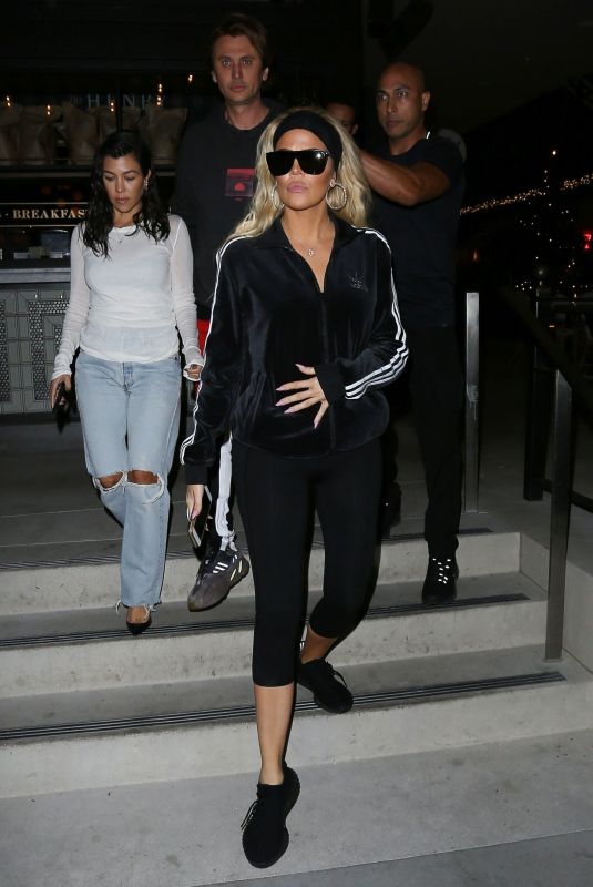 KIM, KHLOE and KOURTNEY KARDASHIAN Out for Dinner in Los Angeles 11/12/2018