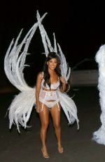 KIM, KOURTNEY and KHLOE KARDASHIAN and KENDALL and KYLIE JENNER as Angels for Halloween in Los Angeles 10/31/2018