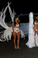 KIM, KOURTNEY and KHLOE KARDASHIAN and KENDALL and KYLIE JENNER as Angels for Halloween in Los Angeles 10/31/2018