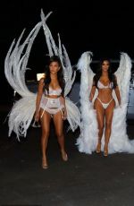 KIM, KOURTNEY and KHLOE KARDASHIAN and KENDALL and KYLIE JENNER as Angels for Halloween in Los Angeles 10/31/2018