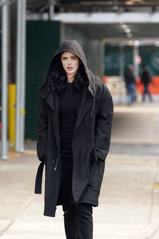 KRYSTEN RITTER on the Set of Jessica Jones in New York 11/21/2018