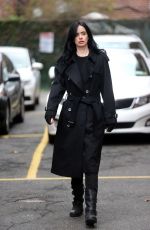 KRYSTN RITTER on the Set of Jessica Jone, Season 3 in New York 10/31/2018