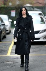 KRYSTN RITTER on the Set of Jessica Jone, Season 3 in New York 10/31/2018