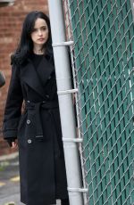 KRYSTN RITTER on the Set of Jessica Jone, Season 3 in New York 10/31/2018